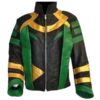 Thor Loki Green Leather Jacket