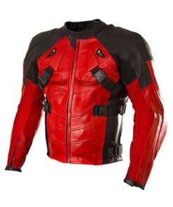 Deadpool Motorcycle Red Jacket