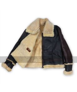 Mens Black Shearling B3 Flying Leather Jacket