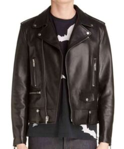 Josh Black Leather Moto Jacket