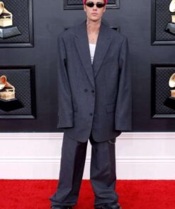 Justin Bieber Oversized Suit Grammys 2022