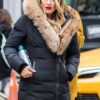 Younger Hilary Duff Fur Jacket