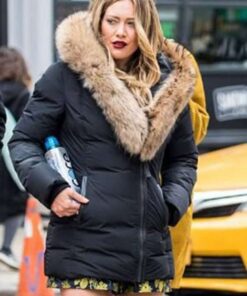 Younger Hilary Duff Fur Jacket