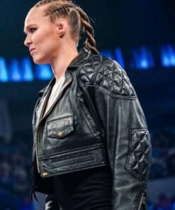 Alternative view of WWE 38 Ronda Rousey Leather Jacket