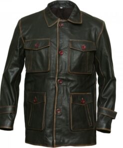 Black Real Sheepskin Leather Coat