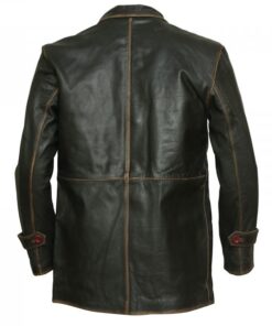 Alternative view of Black Real Sheepskin Leather Coat