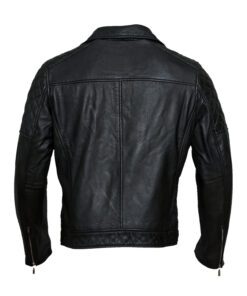 Alternative view of Men's Vintage Retro Cross Zip Black Jacket