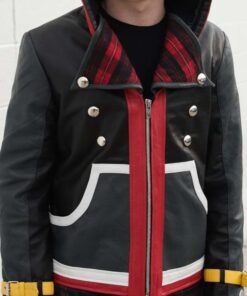 Men's Sora Kingdom Hearts Biker Leather Jacket