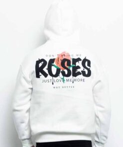 New Fashion White Hoodie With Rose