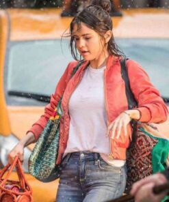 A Rainy Day In New York Selena Gomez Red Jacket