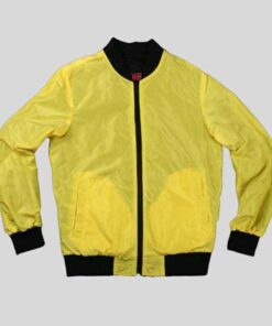 Alternative view of Cyberpunk 2077 Yellow Bomber Jacket