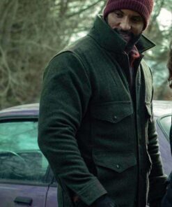 Alternative view of American Gods S03 Shadow Moon Green Jacket