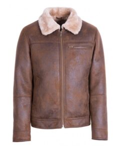 Alternative view of Men Brown Traditional Shearling Jacket