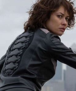 Alternative view of The Courier Olga Kurylenko Biker Jacket