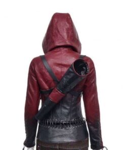 Alternative view of Arrow Season 4 Thea Queen Leather Jacket
