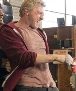 Alternative view of Cobra Kai Johnny Lawrence Maroon Hoodie