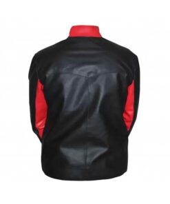 Alternative view of Batman Beyond Bruce Wayne Biker Red Contrast Jacket