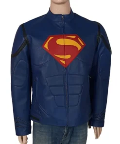 Blue-Superman-Leather-Jacket