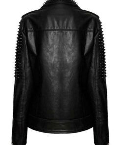 Alternative view of Black Spikes Studded Leather Jacket