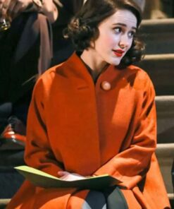 Alternative view of Rachel Brosnahan The Marvelous Mrs. Maisel Orange Long Coat