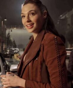 Alternative view of Wonder Woman JL Brown Jacket