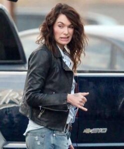 Alternative view of 9 Bullets 2022 Lena Headey Leather Jacket