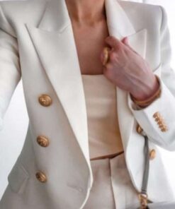 Alternative view of Aline Valérie Lemercier White Blazer