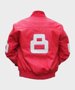 8 Ball Pink Varsity Leather Jacket
