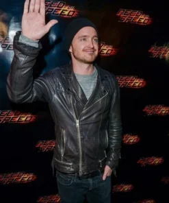 Aaron Paul Biker Leather Jacket