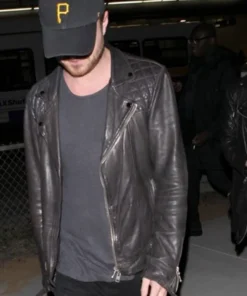 Alternative view of Aaron Paul Biker Leather Jacket