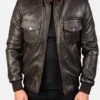 Agent Shadow Leather Jacket For Men