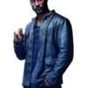 American Gods Shadow Moon Leather Jacket front