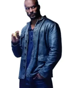 American Gods Shadow Moon Leather Jacket front