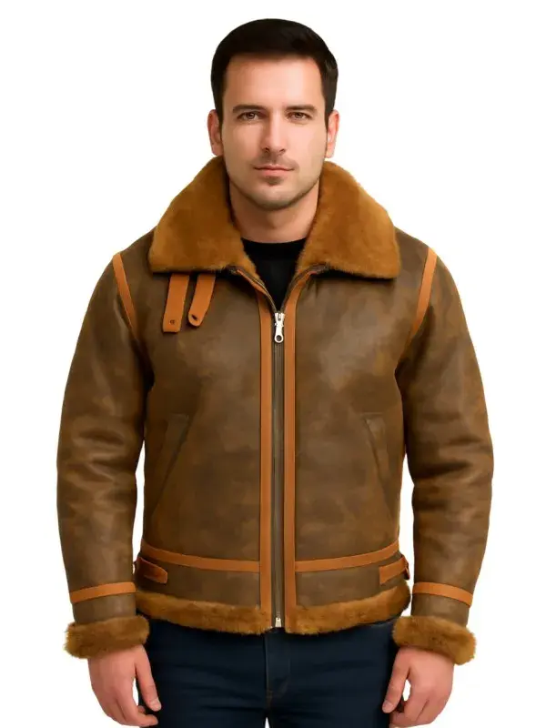 B3 Bomber Aviator Shearling Jacket