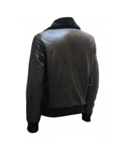 Alternative view of Black Brad Pitt Leather Jacket For Men