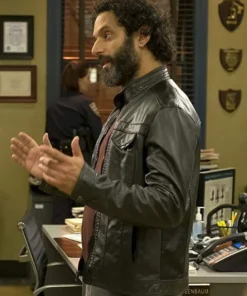 Brooklyn Nine-Nine Adrian Pimento Black Leather Jacket pose