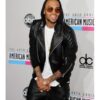 Chris Brown Black Leather Jacket with Hood