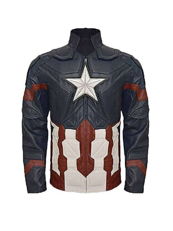 Civil War Captain America Leather Jacket