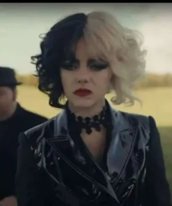 Cruella 2021 Cruella de Vil Black Leather Jacket
