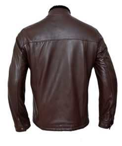 Alternative view of Men's Dark Brown Biker Leather Jacket