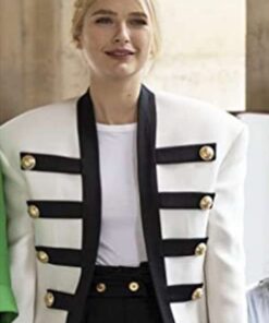 Camille Razat Emily In Paris White Blazer