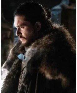 Eternals Dane Whitman Fur Trench Coat side pose