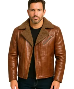 Men’s Brown Sheepskin Leather Jacket