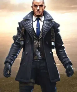 Free Fire Rafael Quilted Leather Coat front