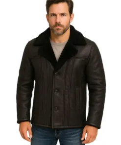 Men Furcliff Double Face Leather Shearling Coat