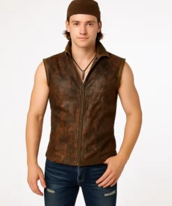 Gil Descendants 2 Dylan Playfair Brown Leather Vest