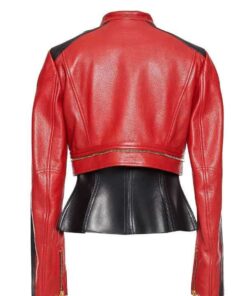 Alternative view of Katalina Golden Zipper Biker Leather Jacket