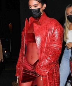 Alternative view of LA Kylie Jenner Red Trench Coat