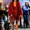Lucy Hale Katy Keene Red Fur Coat
