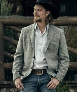 Luke Grimes Yellowstone S03 Grey Blazer